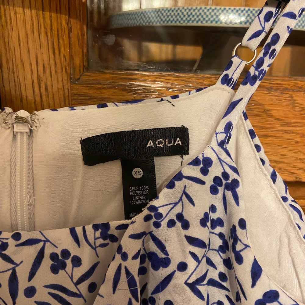 Aqua Floral Ruffle Sundress - Picture 3 of 3